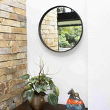 Espejo de Pared Osaka Negro 50x50cm Redondo con Marco Metalico - Espejos Decorativos | Bylmo