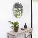 Espejo de Pared Osaka Plata 60x60cm Redondo con Marco Metalico - Espejos Decorativos | Bylmo