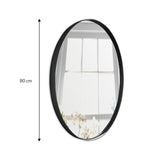 Espejo de Pared Osaka Negro 80x80cm Redondo con Marco Metalico - Espejos Decorativos | Bylmo