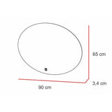 Espejo de Baño Ovalle Plateado 90x65cm Redondo y con Iluminiación Led - Espejos de Baño | Bylmo