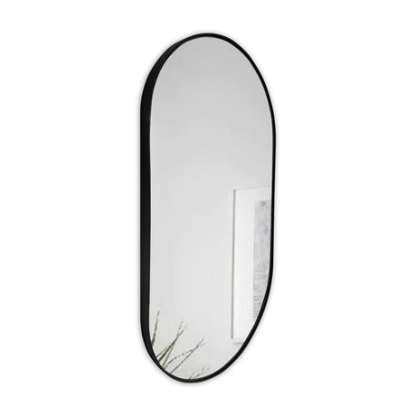 Espejo de Pared Ovalado Negro 100x50cm Ovalado con Marco Metalico - Espejos Decorativos | Bylmo