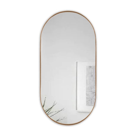 Espejo de Pared Ovalado Negro 100x50cm Ovalado con Marco Metalico - Espejos Decorativos | Bylmo