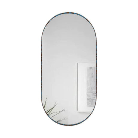 Espejo de Pared Ovalado Negro 100x50cm Ovalado con Marco Metalico - Espejos Decorativos | Bylmo