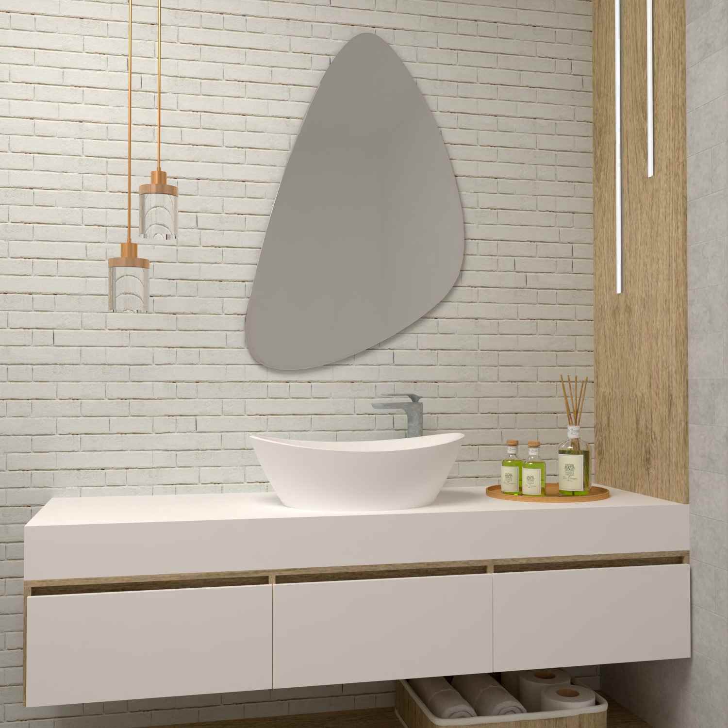 Espejo Owen Forma Irregular 65 cm Decorativo - Espejos Decorativos | Bylmo