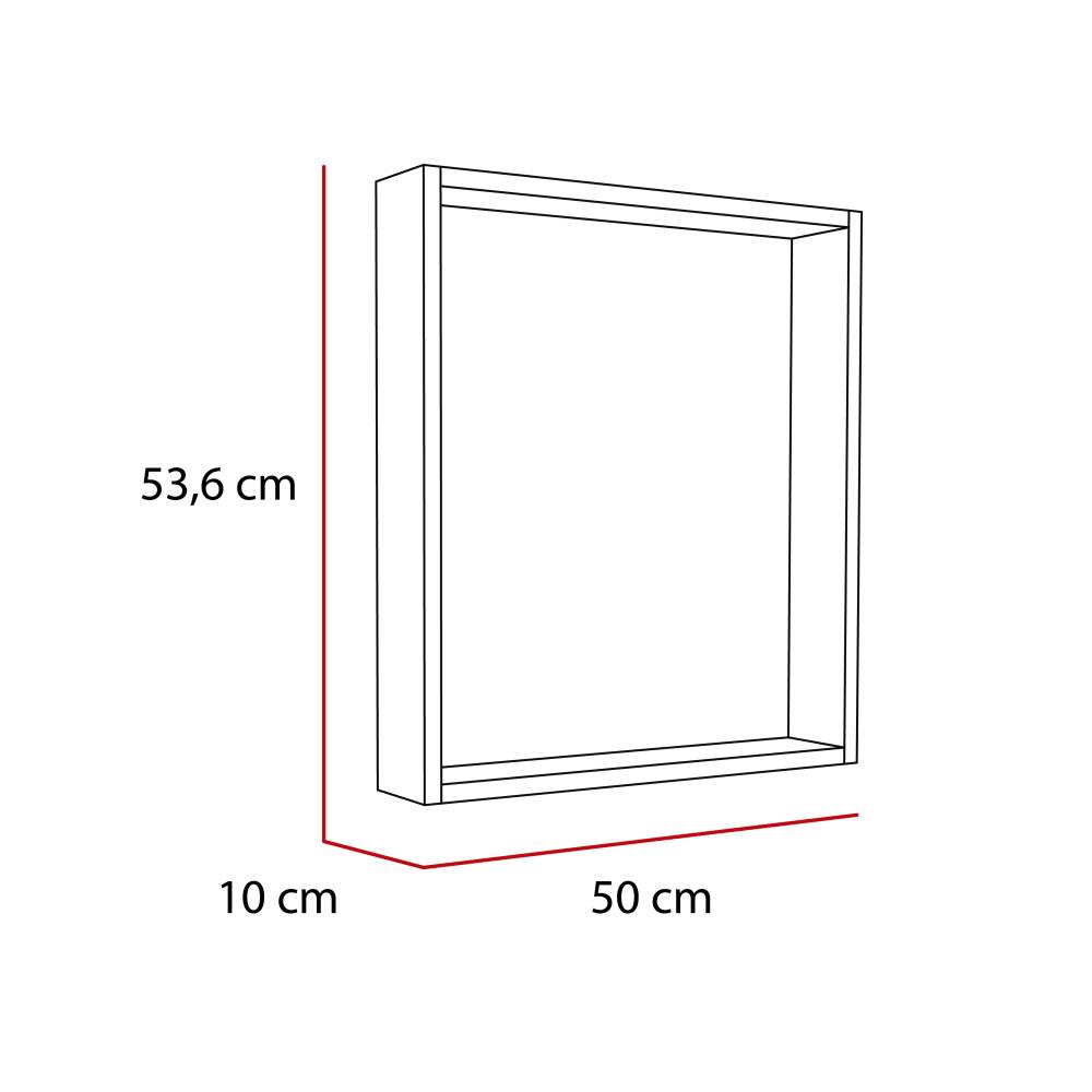 Espejo de Baño Parma Cafe 53.6x63.6cm Cuadrado y con Marco En Madera - Espejos de Baño | Bylmo