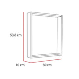Espejo de Baño Parma Cafe 53.6x63.6cm Cuadrado y con Marco En Madera - Espejos de Baño | Bylmo