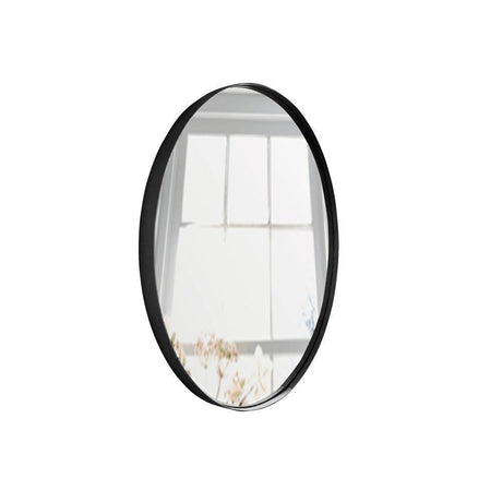 Espejo de Pared Negro 60x60cm Redondo con Marco Metalico - Espejos Decorativos | Bylmo