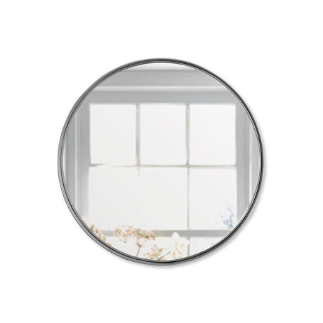 Espejo de Pared Negro 60x60cm Redondo con Marco Metalico - Espejos Decorativos | Bylmo