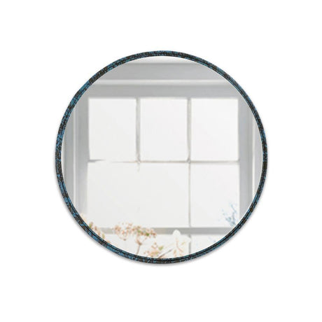 Espejo de Pared Negro 60x60cm Redondo con Marco Metalico - Espejos Decorativos | Bylmo