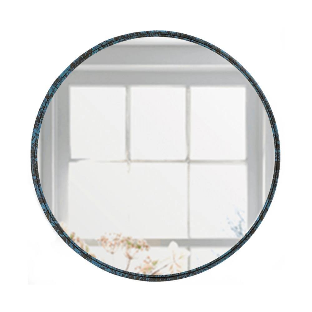 Espejo de Pared Osaka Plata 80x80cm Redondo con Marco Metalico - Espejos Decorativos | Bylmo