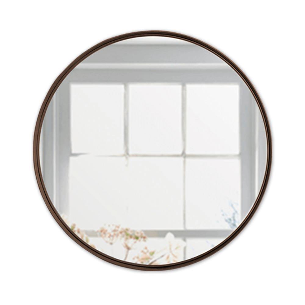 Espejo de Pared Osaka Plata 80x80cm Redondo con Marco Metalico - Espejos Decorativos | Bylmo