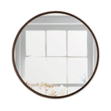 Espejo de Pared Osaka Plata 80x80cm Redondo con Marco Metalico - Espejos Decorativos | Bylmo