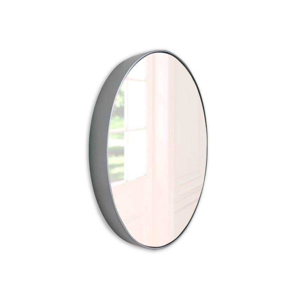 Espejo de Pared Plata 60x60cm Redondo con Marco Metalico - Espejos Decorativos | Bylmo