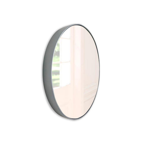 Espejo de Pared Plata 60x60cm Redondo con Marco Metalico - Espejos Decorativos | Bylmo