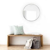 Espejo de Pared Plata 60x60cm Redondo con Marco Metalico - Espejos Decorativos | Bylmo