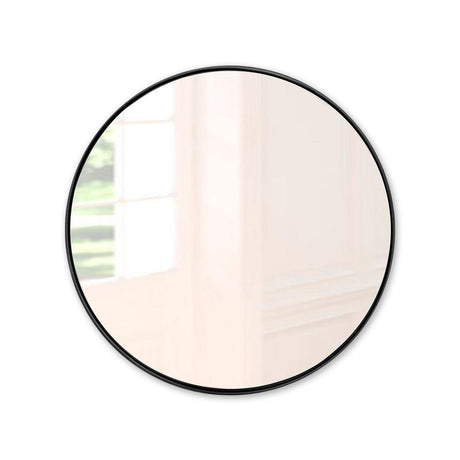 Espejo de Pared Negro 80x80cm Redondo con Marco Metálico - Espejos Decorativos | Bylmo