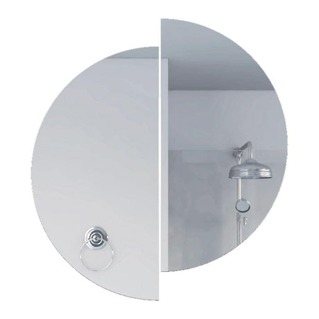 Espejo de Baño Rimini Plateado 60x60cm Redondo con Biselado - Espejos de Baño | Bylmo