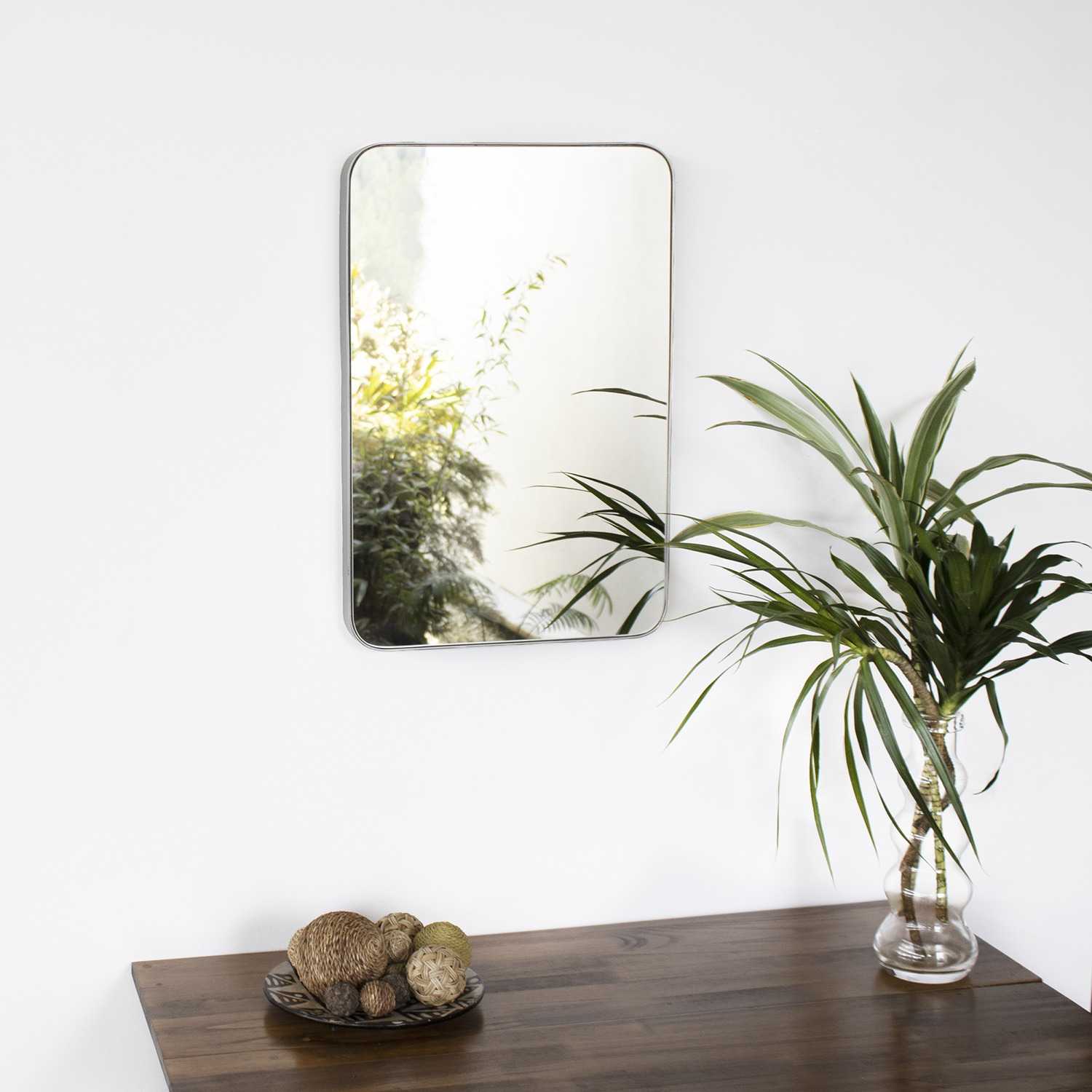 Espejo de Pared Salamanca Plata 60x80cm Rectangular con Marco Metalico - Espejos Decorativos | Bylmo