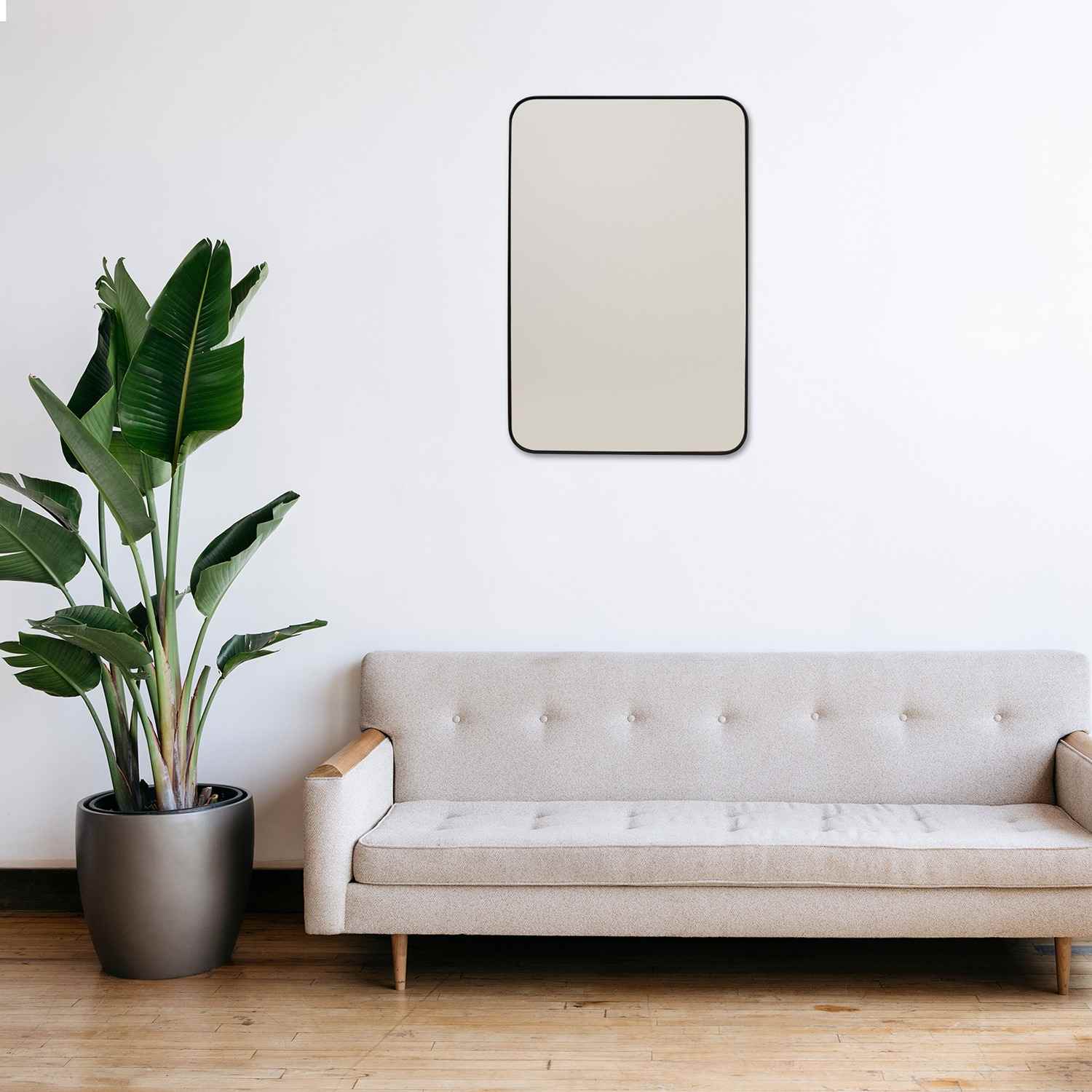 Espejo de Pared Salamanca Negro 80x110cm Rectangular con Marco Metalico - Espejos Decorativos | Bylmo