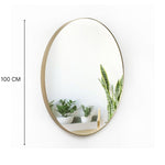 Espejo Scintilla Circular 100 cm Dorado Decorativo