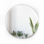 Espejo Scintilla Circular 100 cm Plata Decorativo
