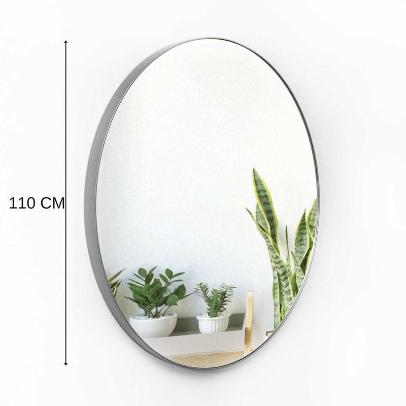 Espejo Scintilla Circular 110 cm Plata Decorativo