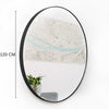 Espejo Scintilla Circular 120 cm Negro Decorativo