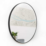 Espejo Scintilla Circular 50 cm Negro Decorativo