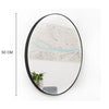 Espejo Scintilla Circular 50 cm Negro Decorativo