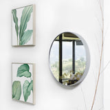 Espejo de Pared Plata 50x50cm Redondo con Marco Metalico - Espejos Decorativos | Bylmo