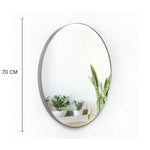 Espejo Scintilla Circular 70 cm Plata Decorativo