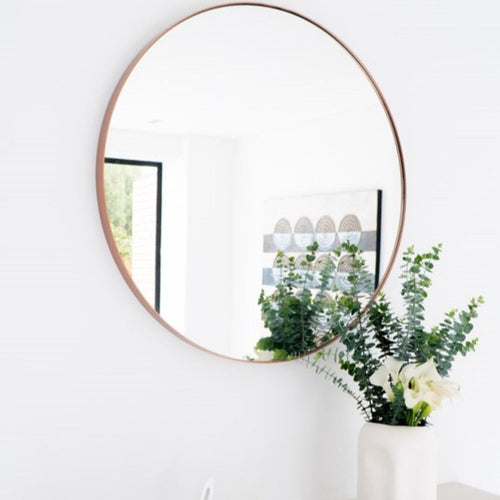 Espejo Scintilla Circular 90 cm Cobre Decorativo