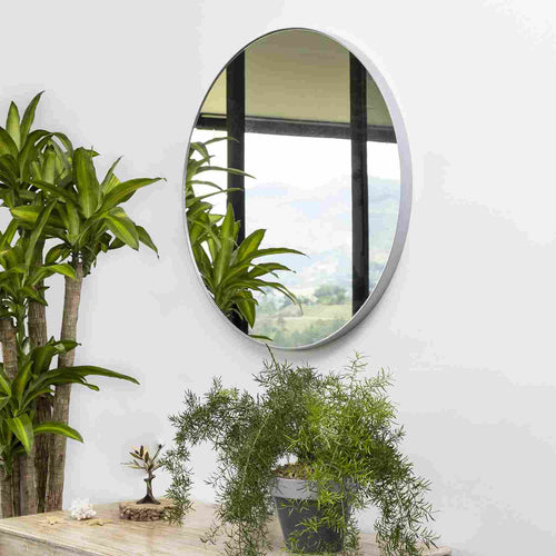 Espejo Scintilla Circular 90 cm Plata Decorativo