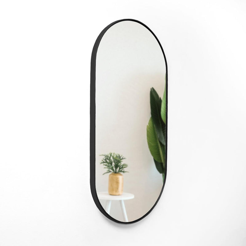 Espejo Scintilla Ovalado 30 cm Negro Decorativo