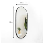 Espejo Scintilla Ovalado 30 cm Negro Decorativo