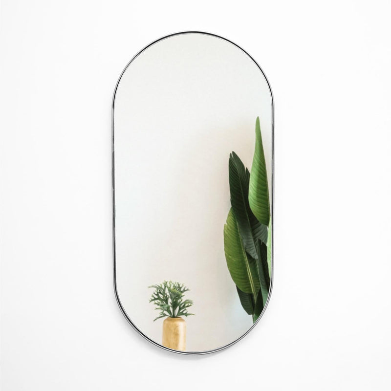 Espejo Scintilla Ovalado 30 cm Plata Decorativo