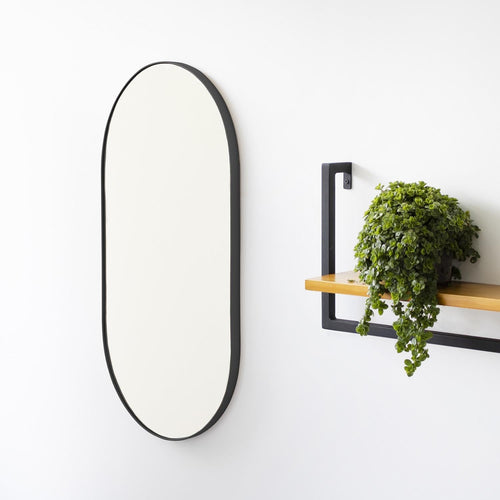 Espejo Scintilla Ovalado 40 cm Negro Decorativo