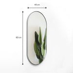 Espejo Scintilla Ovalado 40 cm Plata Decorativo