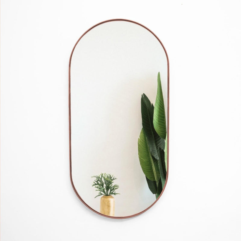 Espejo Scintilla Ovalado 60 cm Cobre Decorativo