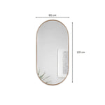 Espejo Scintilla Ovalado 60 cm Dorado Decorativo