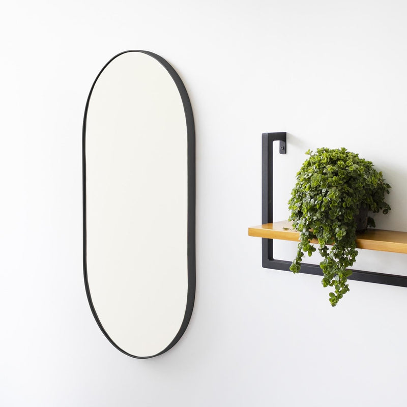 Espejo Scintilla Ovalado 60 cm Negro Decorativo