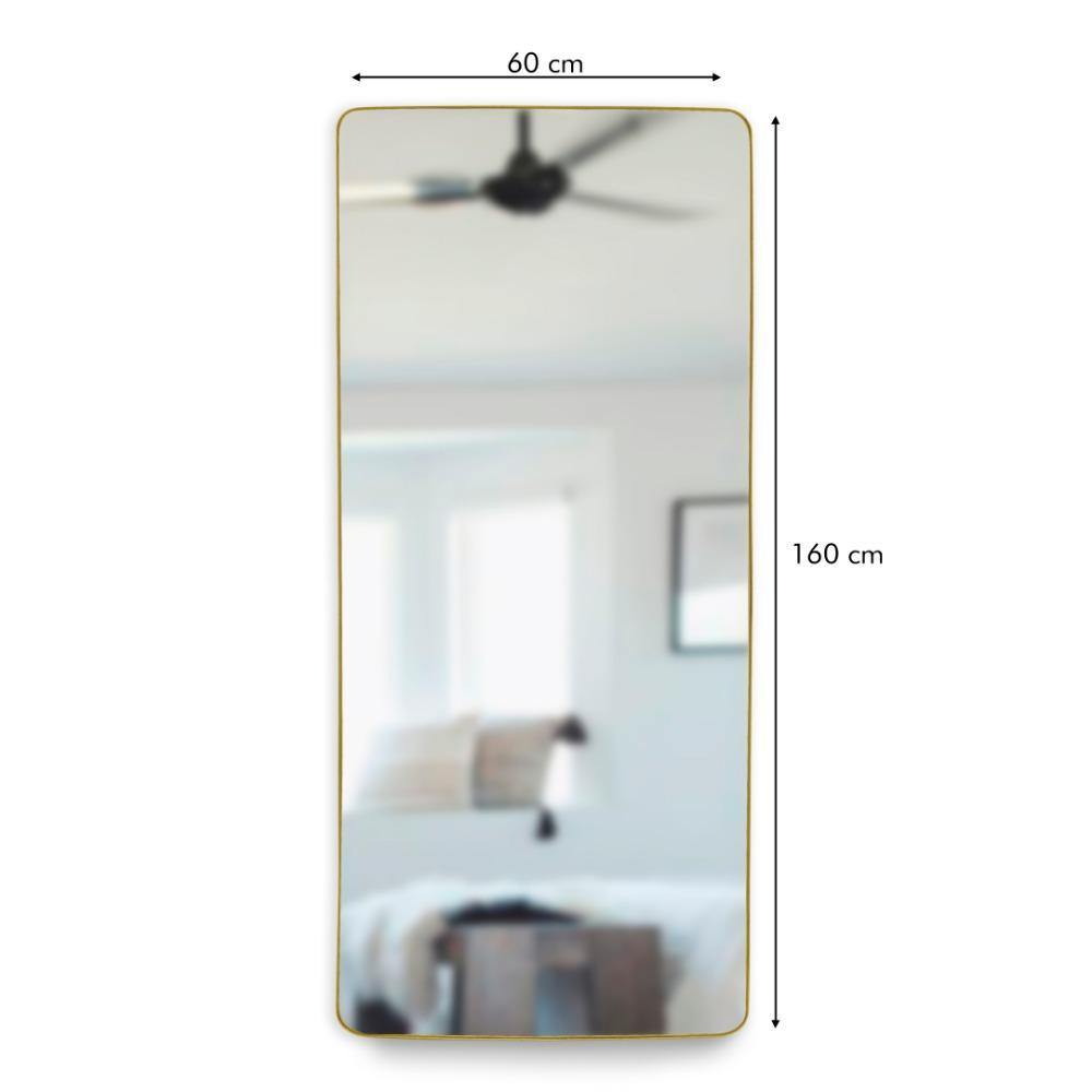 Espejo de Piso Tanger Negro 60x160cm Rectangular con Marco y Soporte Metálico - Espejos Decorativos | Bylmo