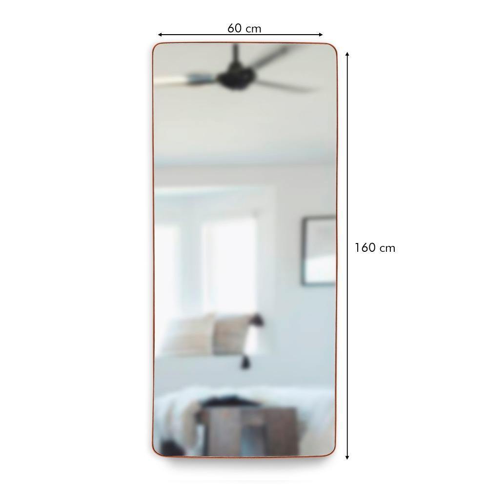 Espejo de Piso Tanger Negro 60x160cm Rectangular con Marco y Soporte Metálico - Espejos Decorativos | Bylmo