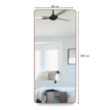 Espejo de Piso Tanger Negro 60x160cm Rectangular con Marco y Soporte Metálico - Espejos Decorativos | Bylmo