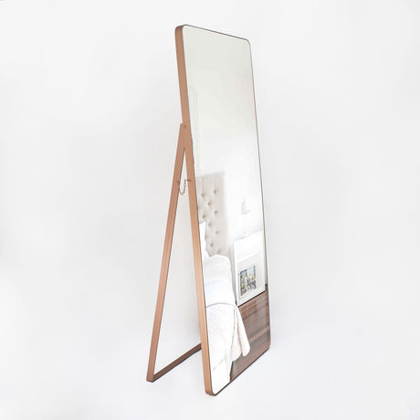 Espejo de Piso Tanger Cobre 50x150cm Rectangular con Marco Metálico - Espejos Decorativos | Bylmo