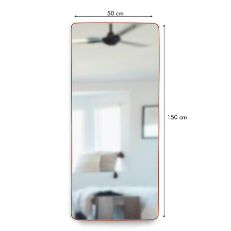 Espejo de Piso Tanger Cobre 50x150cm Rectangular con Marco Metálico - Espejos Decorativos | Bylmo