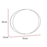 Espejo de Baño Varese Plateado 70x50cm Ovalado con Biselado - Espejos de Baño | Bylmo