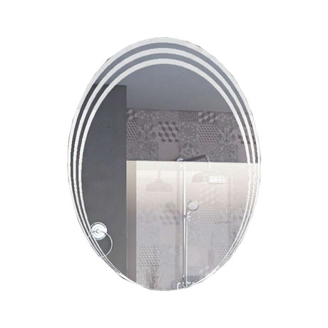 Espejo de Baño Zahara Plateado 55x70cm Redondo - Espejos de Baño | Bylmo