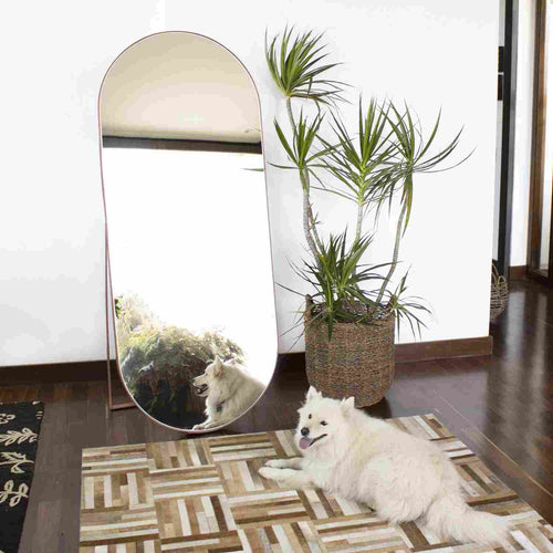 Espejo de Piso Mayorca Ovalado 50 cm Cobre Decorativo