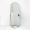Espejo de Piso Mayorca Ovalado 50 cm Dorado Decorativo